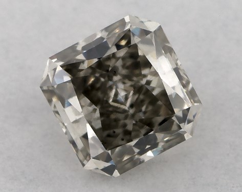 GIA 0.31 Carat Fancy Gray-SI1 Square Radiant Cut Diamond